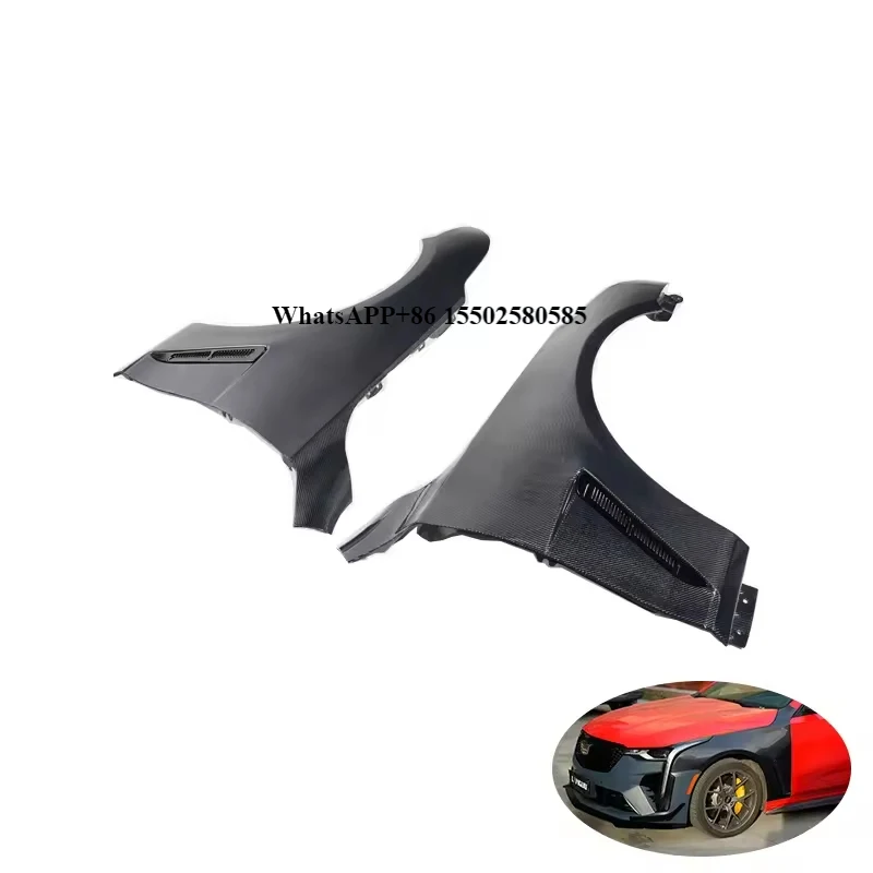 

Langyu 2019+ Car Modification Exterior Fender Leaf Plate Body Part Carbon Fiber Mud Guards for Cadillac CT4 Front Side Fenders