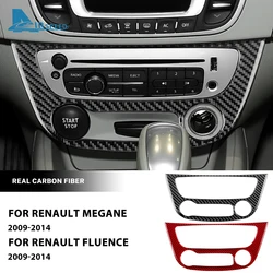 Real Soft Carbon Fiber Sticker For Renault Fluence Megane 3 RS 2009 2010 2011 2012 2013 2014 LHD RHD Car Central Switch Frame