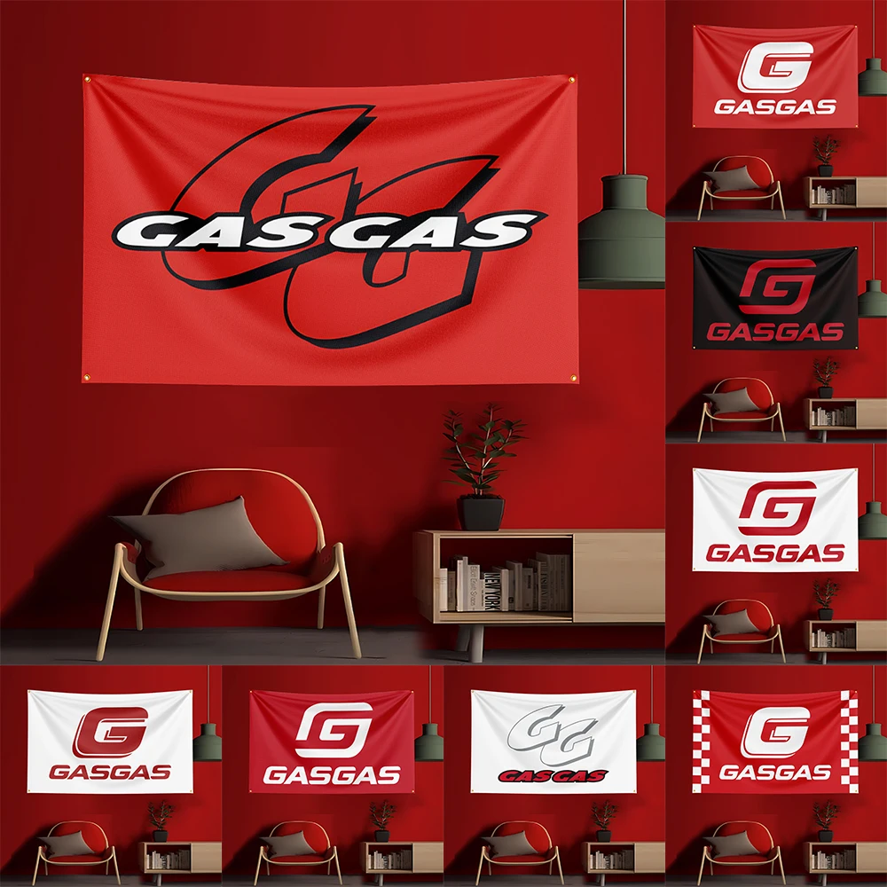 

3X5 FT G-GasGas Game Flag Polyester Printed Party Flag for Garage Room Decoration