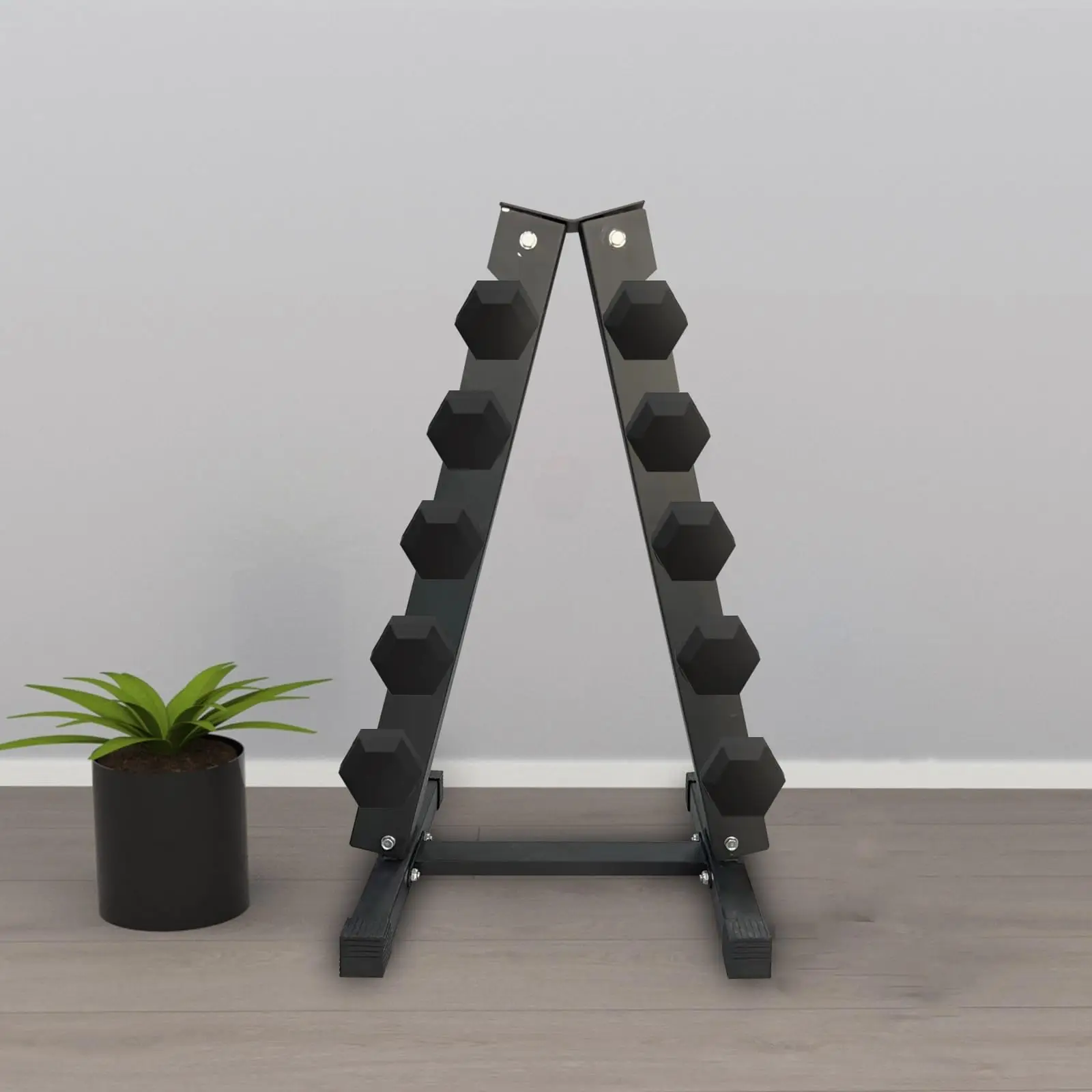 

Dumbbell Rack Stand Only, Steel A-Frame Dumbbell Weight Rack for Home Gym