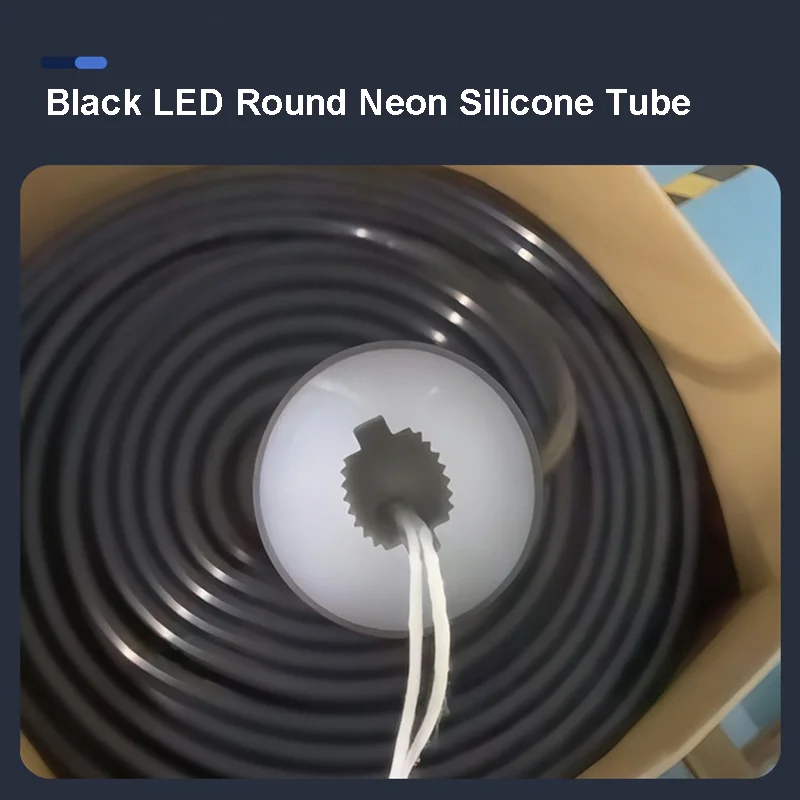 Black White Round RGB Neon Silicone Tube Diffuser Flexible Outdoor Waterproof IP67 Silica Gel Rope Strip Lamp for WS2812 WS2811