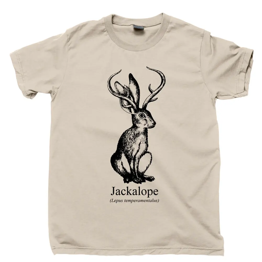 Jackalope T Shirt Jackrabbit Antelope Horn Spirit Animal Hare Cryptid Hunter Tee  High Quality 100%Cotton Short Sleeve