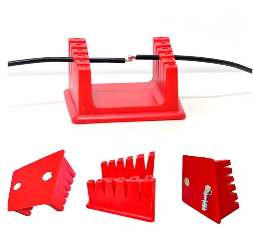 Supporto per morsetto per cavo per supporto per filo per saldatura ABS per banco per saldatura a filo 30AWG-12AWG con 5 marce