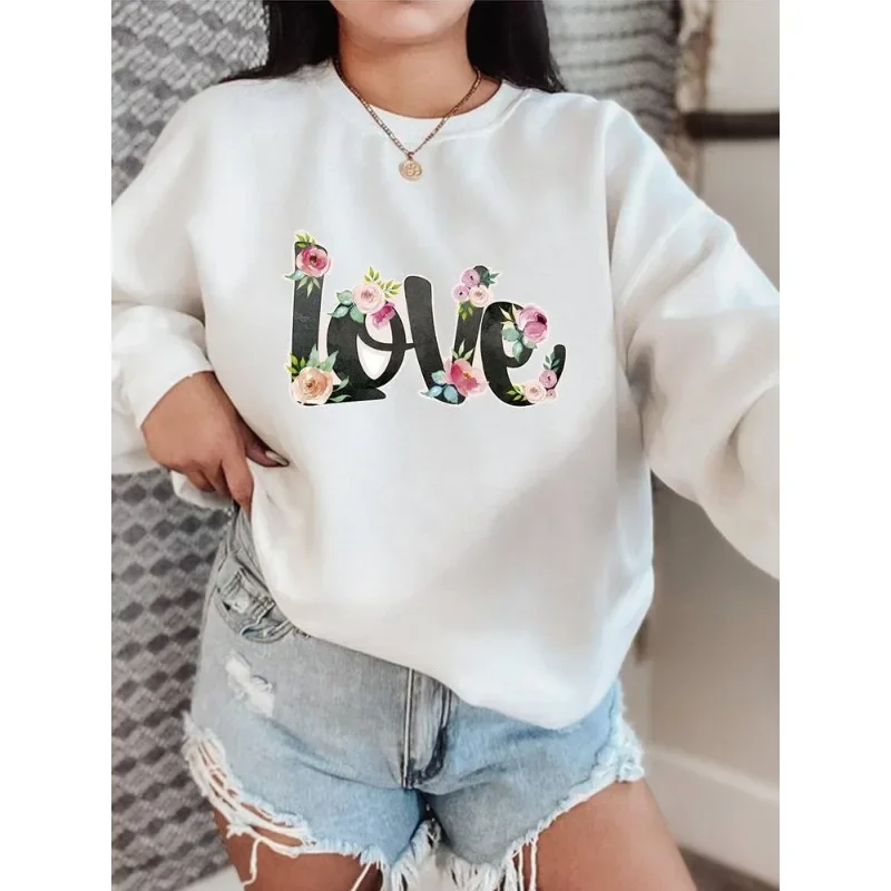 Women\'s Slim-fit Fashion Print Instagram Butterfly White Hoodie Streetwear Women  Women Clothing  Sweatshirt  Sweatshirts