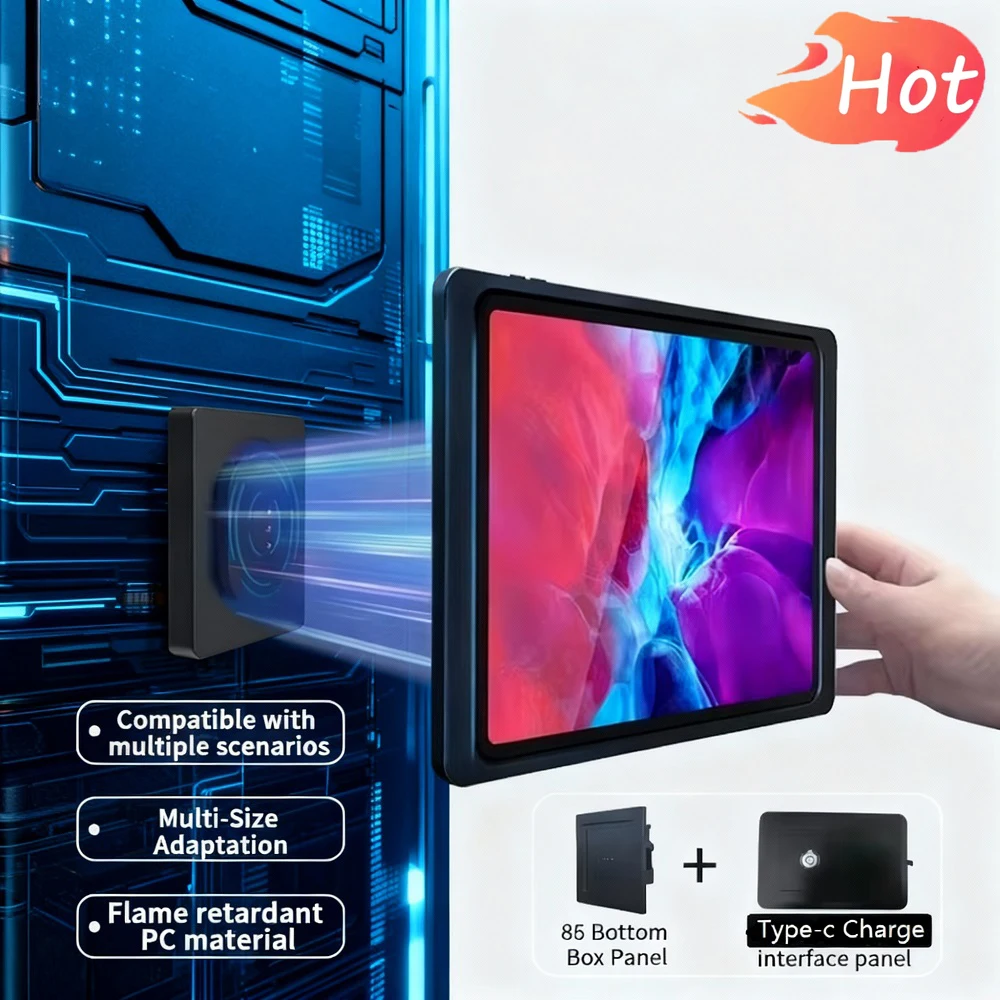 

Magnetic Wall Mounting Charger For Type-c Ipad Tablet Magnetic Bracket 86 Bottom Box Magnetic Charging Wall Charging For Type-c