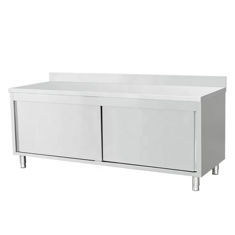 Armario de almacenamiento de acero inoxidable con puerta corredera con salpicaduras, nuevo, hecho a medida, alta calidad, Base para exteriores, armarios modernos