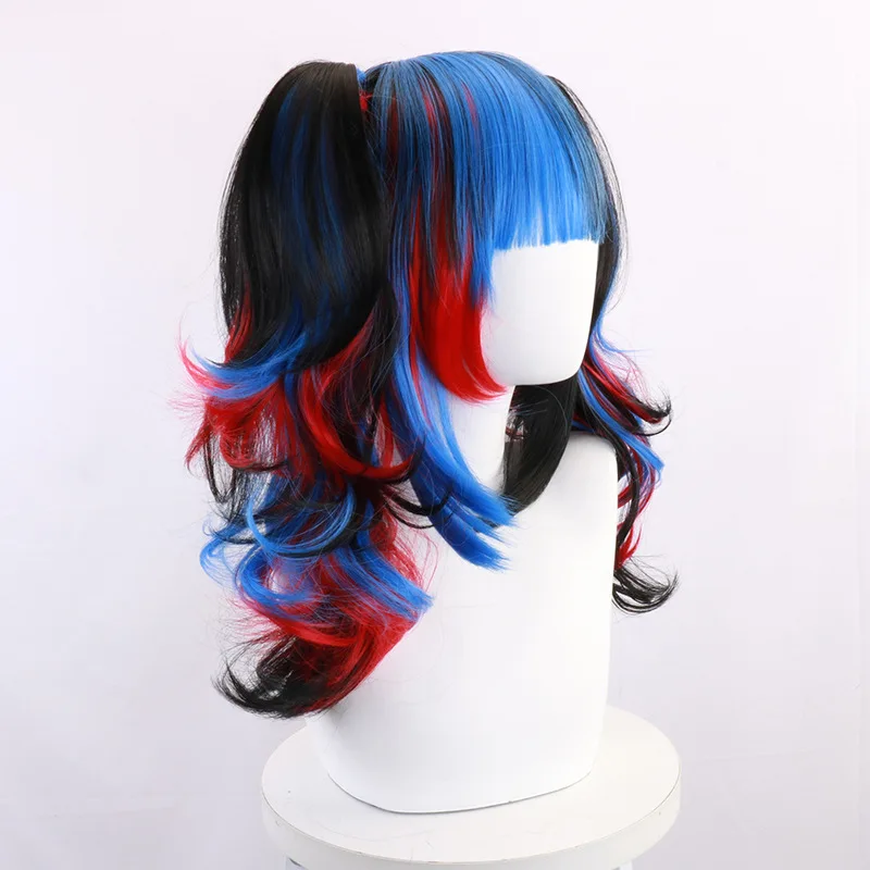 Fate/Grand Order / FGO Clear Shōnagon Multi-color Gradiënt Golvende Dubbele Vlechten Cosplay Pruik