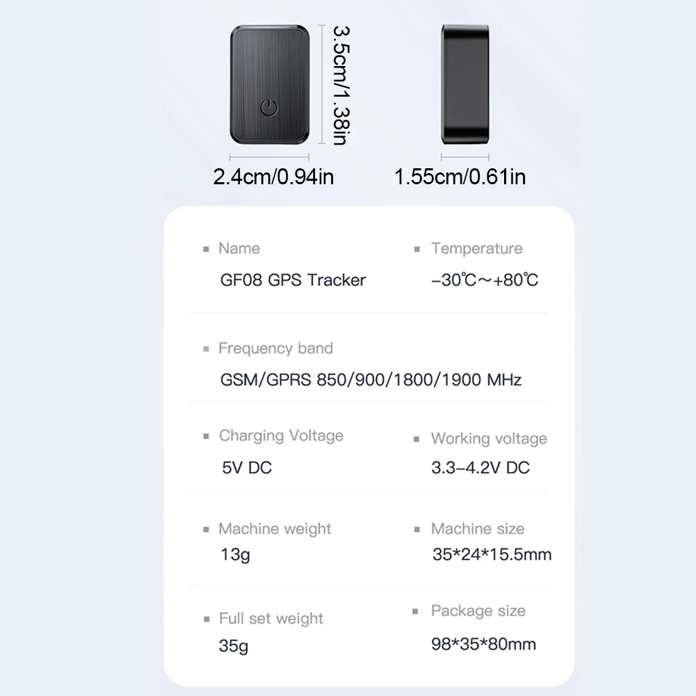 Mini Magnetic GF-08/07 CarTracker Anti-theft Real-time Locator SIM Message Positioner Tracker Practical GSM GPRS Tracker Locator