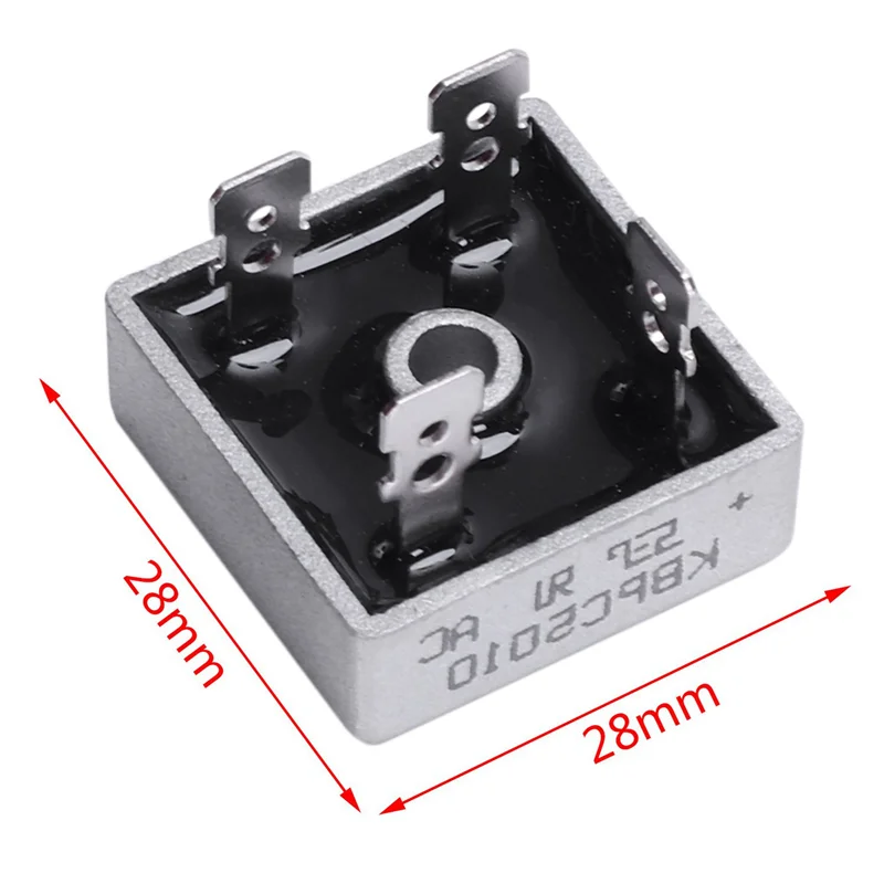 BTLIFE-40 PCS 50A 1000V 금속 케이스 단상 다이오드 브리지 정류기 KBPC5010