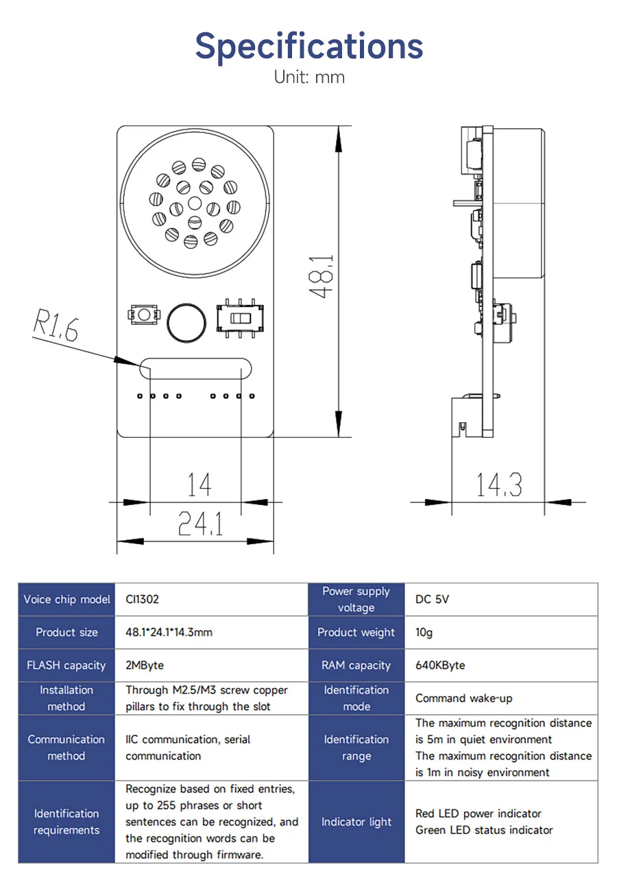 Yahboom AI Spracherkennungsmodul, Sprachübertragung, benutzerdefinierte Wake-Wörter, Züge, Interaktionsmodell, programmierbares Sound-Sensor-Kit – Detail 19