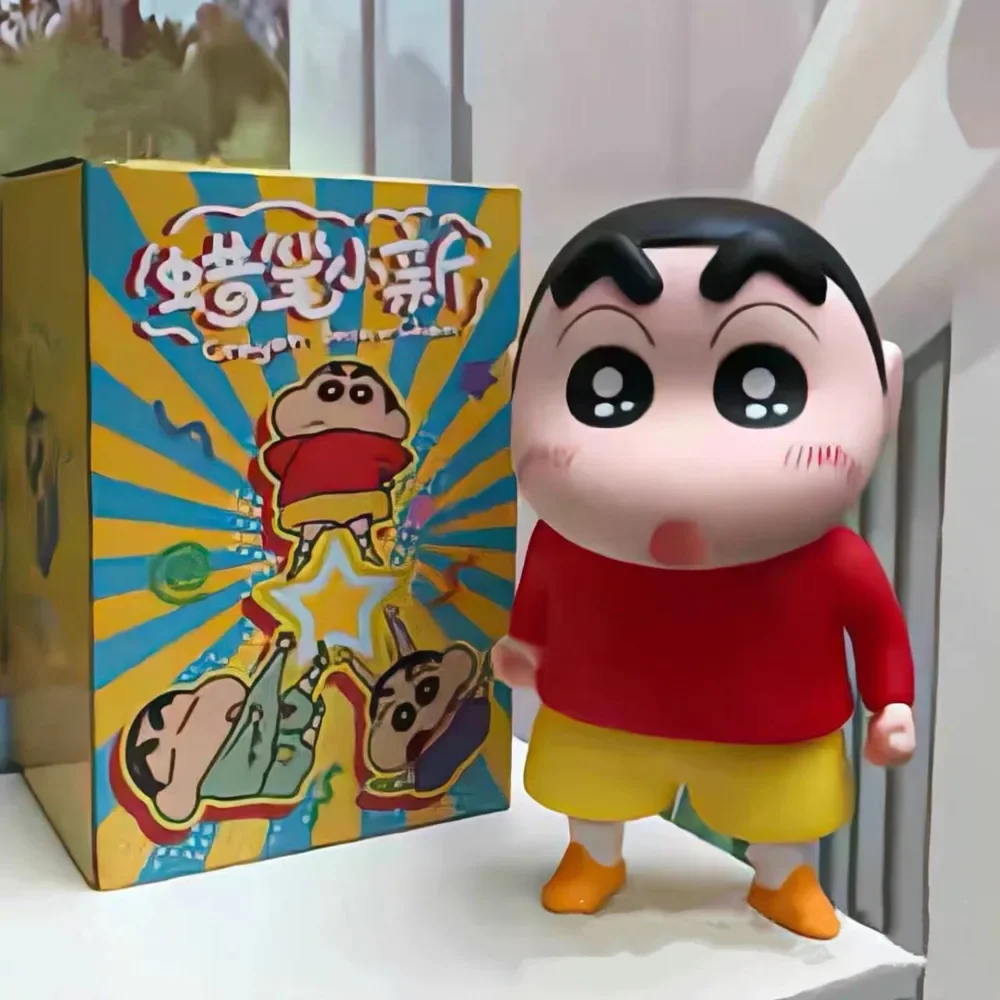 

15-22cm Crayon Shin-Chan Xiaobai Dumb Anime Figure Vinyl Kawaii Doll Toys Model Joints Movable Cabinet Birthday Gifts