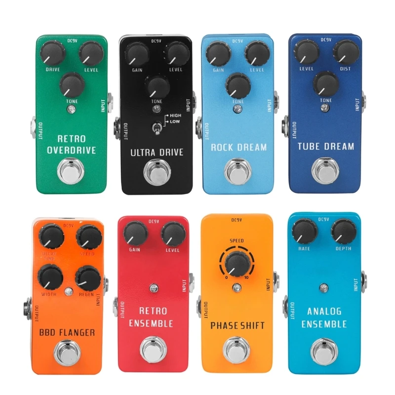 Vintage Overdrive Pedal Metal Guitar Effector Aluminum Alloy Texture Suitable for Guitarists and Music Producers Present