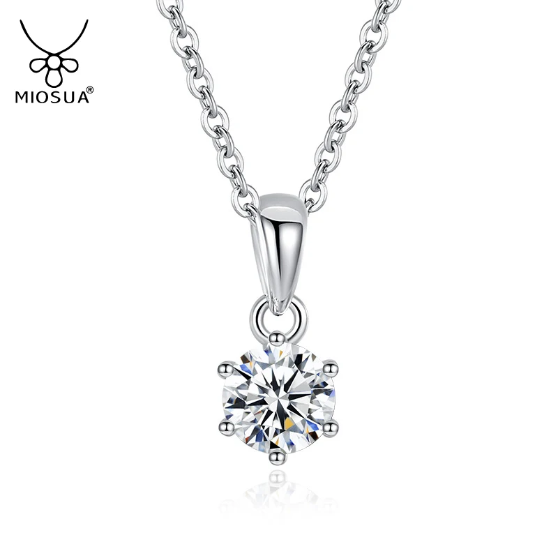 

1ct D Color Moissanite Diamond Top Quality 925 Sterling Silver Moissanite Diamond Pendant Necklace Fine Jewelry Gifts Wholesale