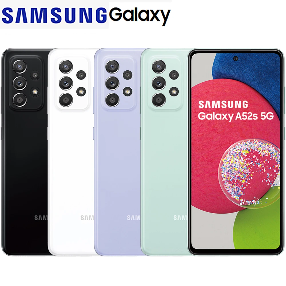 Refurbished Samsung Galaxy A52S 5G Intelligent Android Phone A528U 6.5-inch Four Camera 64MP US Version 4500mAh Eight Core NFC