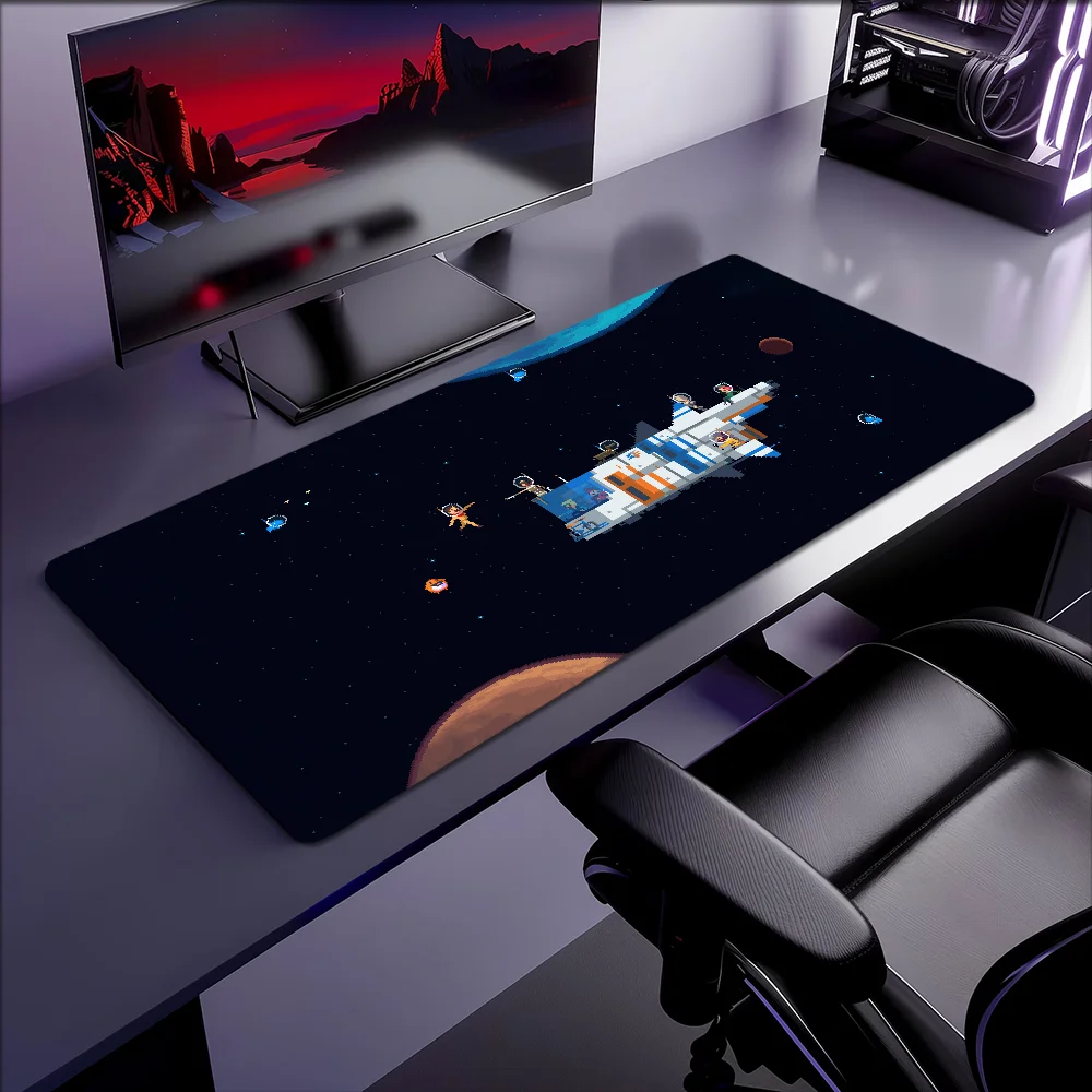 U-Universe astronaut pixel spaceship Mouse Pad Non-slip Thickened Large Writing Lockedge Office Student Gaming Cushion MousePad