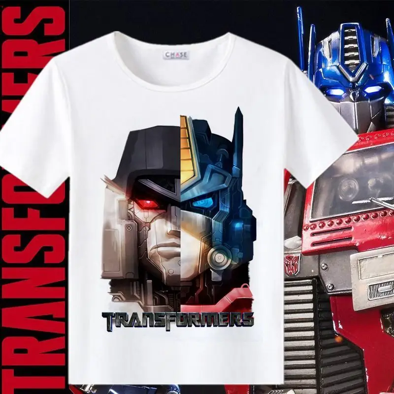 アニメ変換 Tシャツメンズ映画メガトロンバンブルビー半袖ブラザー衣装周辺漫画学生服