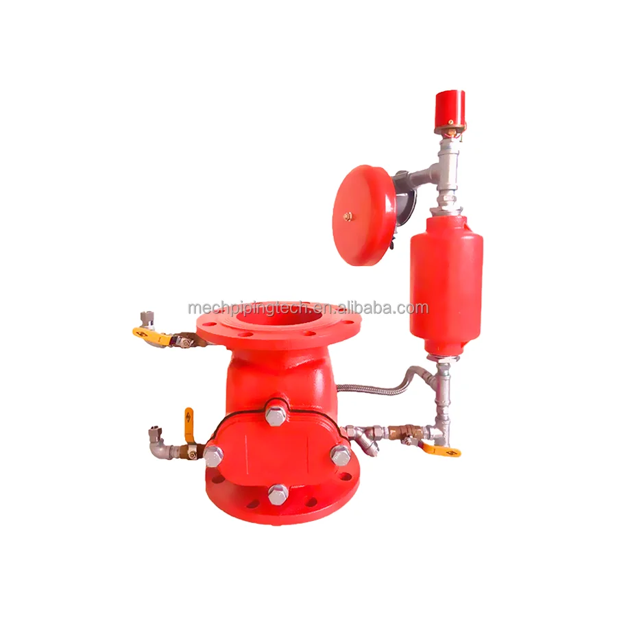 أنابيب مكافحة الحرائق الميكانيكية نظام الحماية من الحرائق نظام رشاشات الحريق صمامات حديدية متينة صمام إنذار ديلوجي