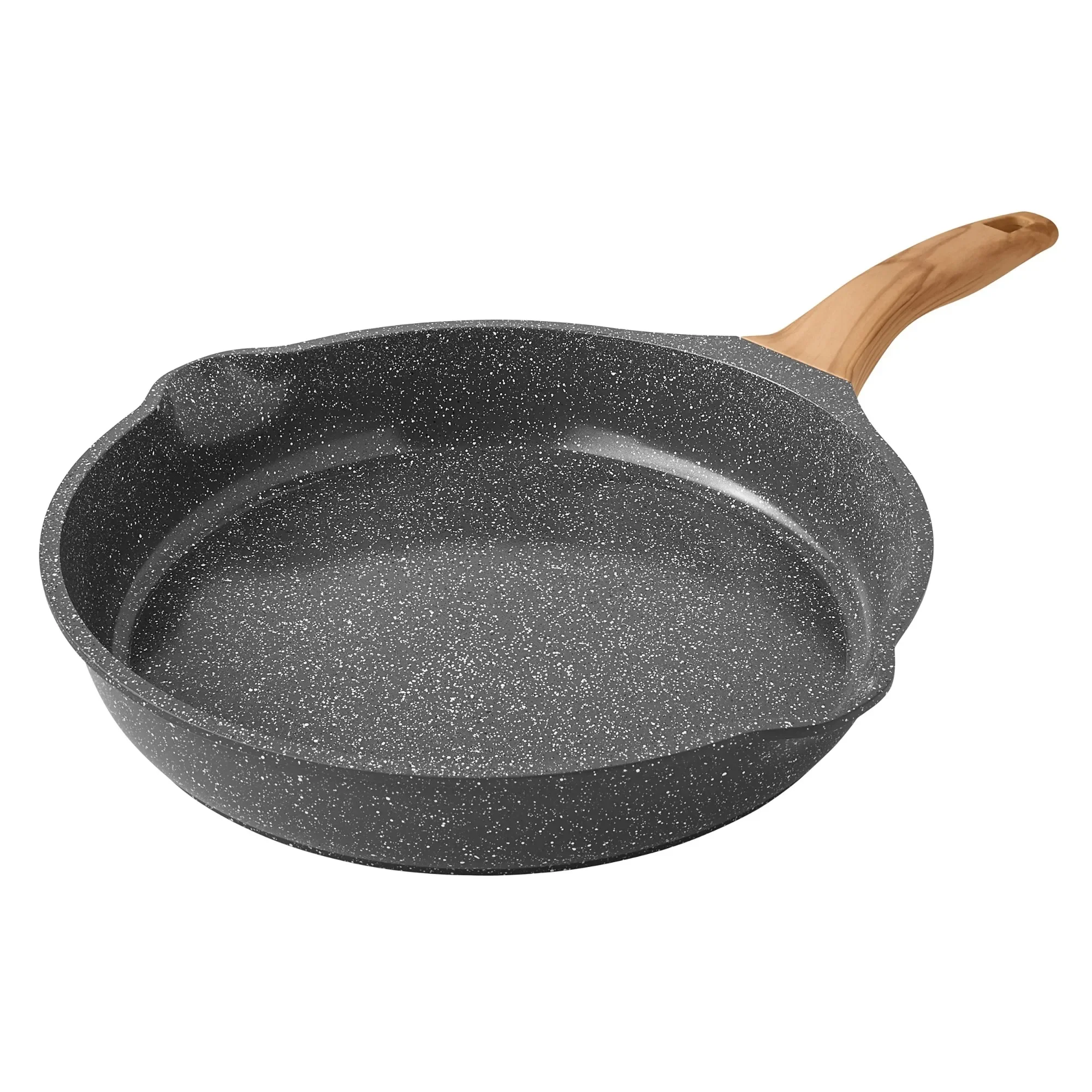 

2-Piece Cast Aluminum 10" & 12" Fry Pan Set, Charcoal Speckle