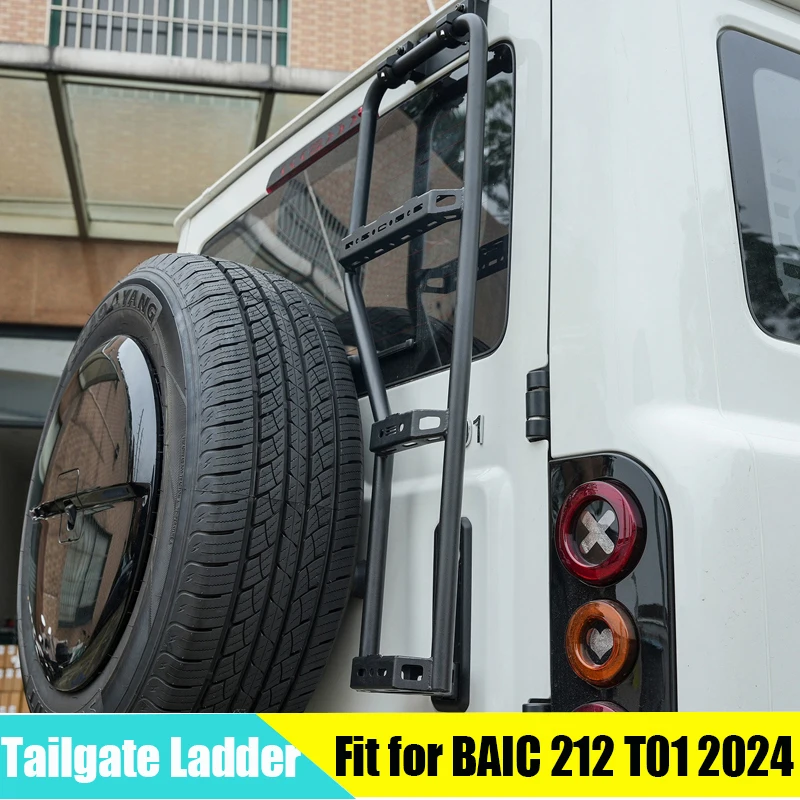 Car Tailgate Rear Ladder Suitable for BAIC 212 T01 2024-2025 Modified Auto Tailgate Climbing Side Ladder Exterior Accessories