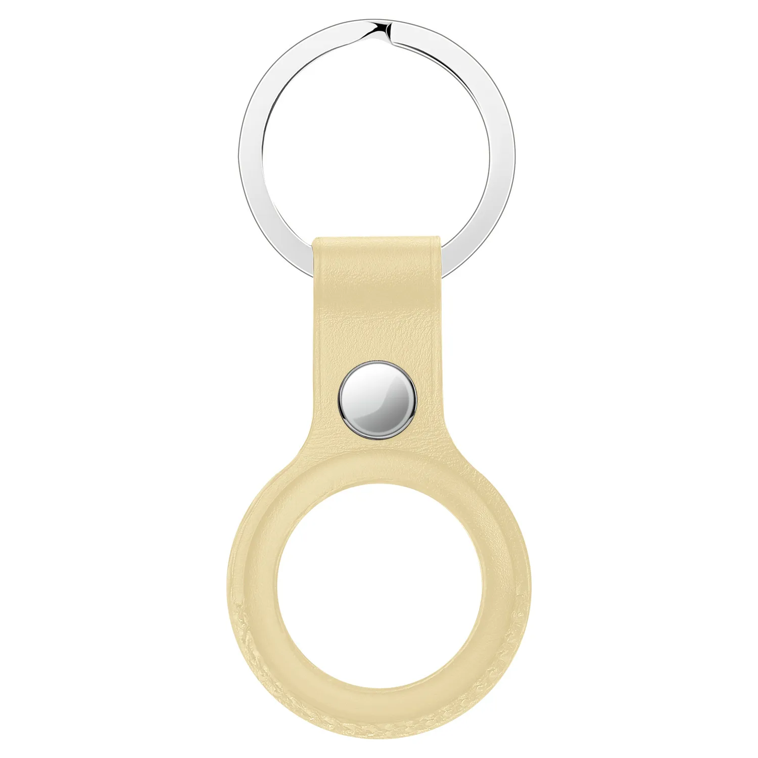 Round Keychain Holder Colorful Loop Ring Accessory Portable Key Tag Organizer Anti Loss Tracker Case For Car Round Keychain T1