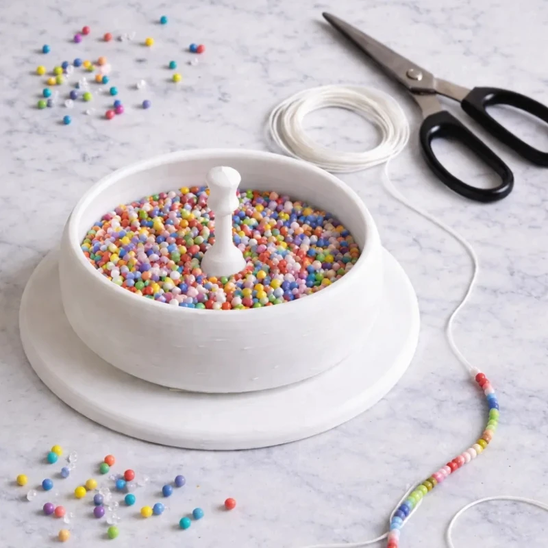 1set Bead Spinner Rotating Beading Bowl Quick Stringing   Supplies For Seed Beads Bracelet Necklace Waist Bead Craft  Project