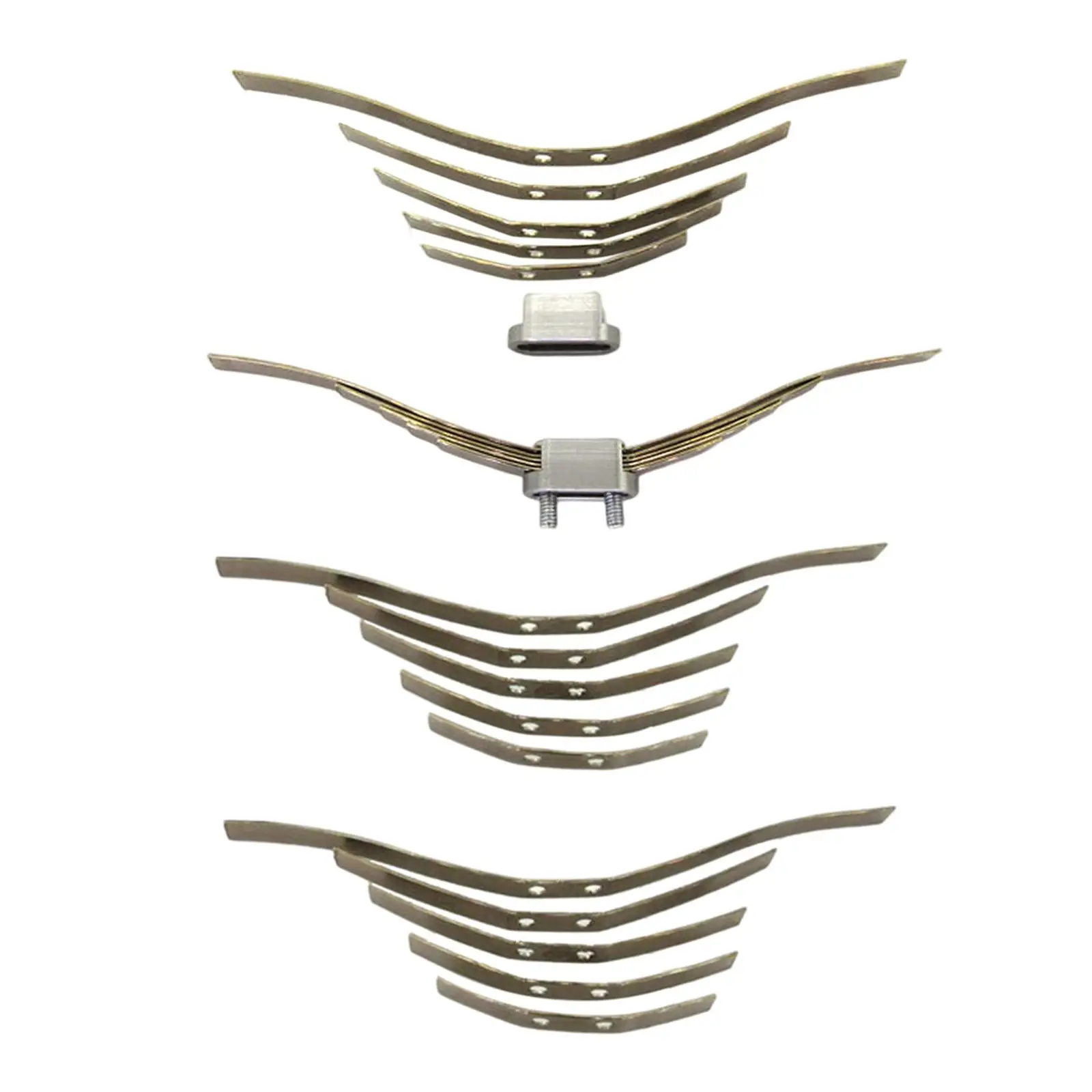 10 Pieces Modified Spring Sheet 1:16 1/16 Stainless Steel Six-Wheel Drive Remote Control Upgrade Axle Leaf for WPL Accessories