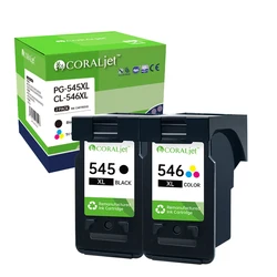 Coraljet PG-545XL CL-546XL Replacement for Canon Ink Cartridges 545XL 546XL for Pixma TS3355 TS3350 TS3150 MG3050 MG2550S MG2950