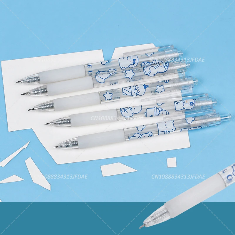 1/3Pcs Press Cartoon Bear Art Utility Knife Pen Knife Paper Cutting Tool Craft Tools Precision Sticker Cutter School Supplies