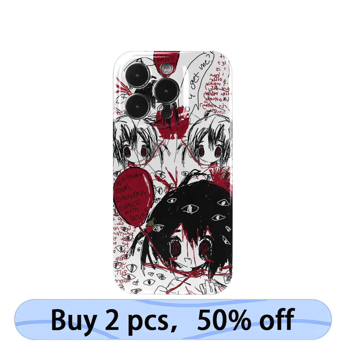 Coque iPhone Art Phone Case Childlike Handpainted Absurb Cover for iPhone 14 13 12 11 Pro Max Plus