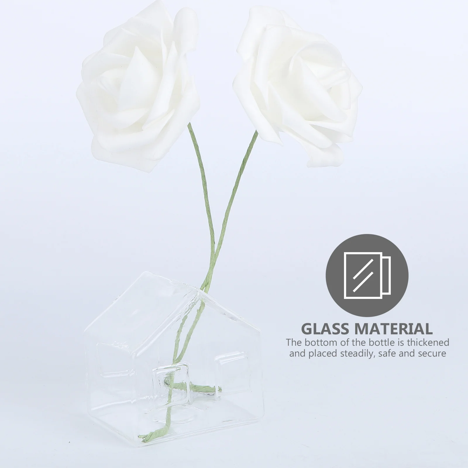 

1Pcs Glass Vase Transparent Small Design Flower Vase Home Decoration Polished Smooth Hand Friendly Chic Beautiful Long