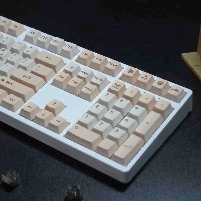 Kata sandi Morse 139 tombol, keycaps sublimasi termal, ketinggian pabrik asli PBT pilihan, cocok untuk sebagian besar kolom standar