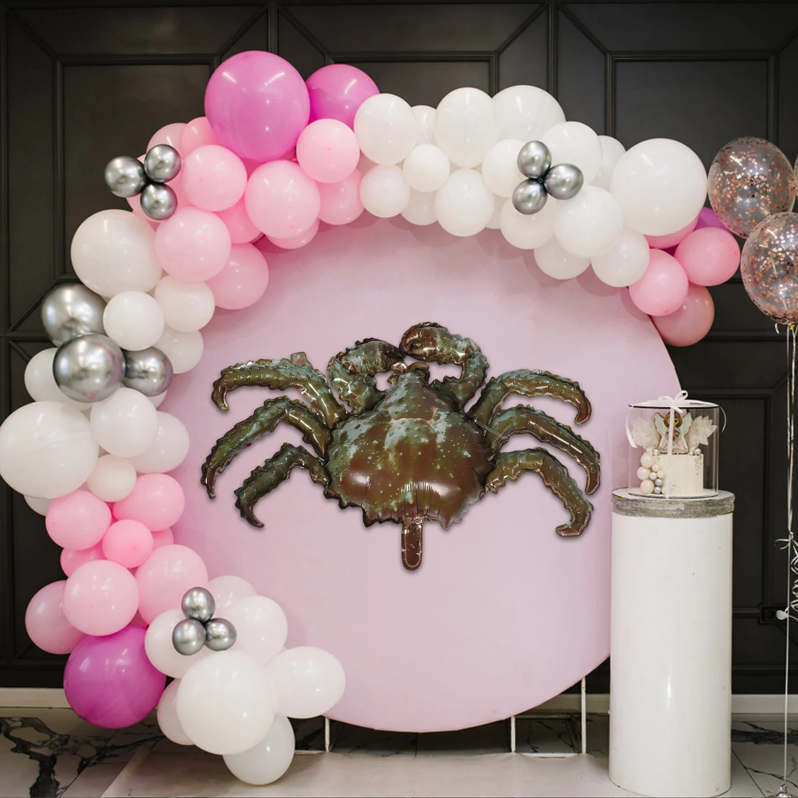 

8Pcs Realistic Crab Balloons Premium Aluminum Film Inflatable for Outdoor Indoor Celebrations Sea Animal Themed Party