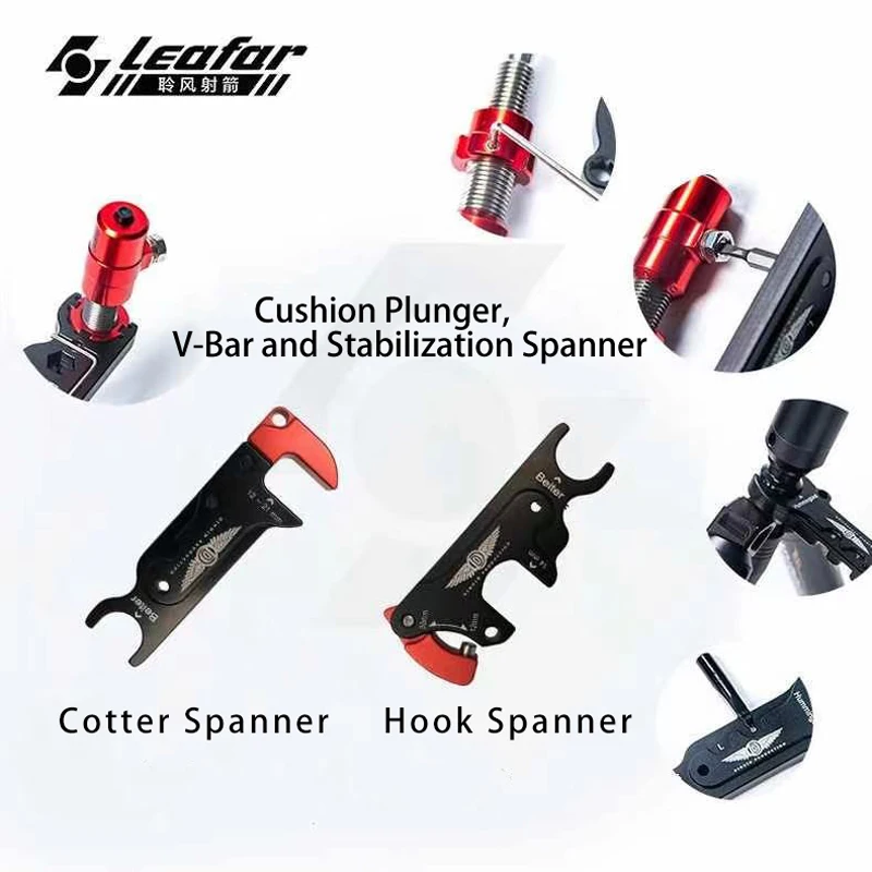 Archery Cotter Spanner / Hook Spanner Suitable for Beiter Cushion Plunger diandian Stabilization/V-bar Multiple use