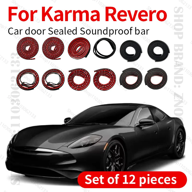 For 2016-2025 Karma Revero Car Door Seal Strip Rubber Double Layer Sealing Protector Soundproof Strip Dustproof Seal Strip 12PCS