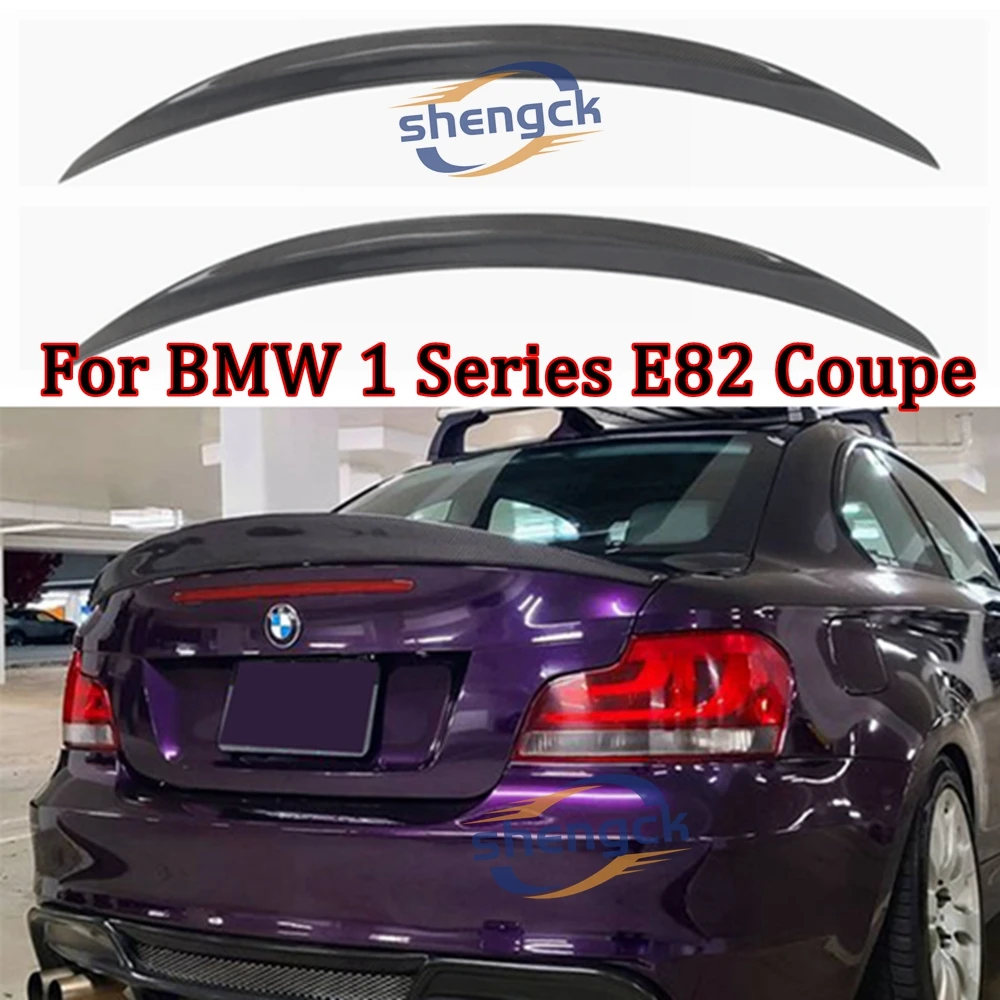 

For BMW 1 Series E82 Coupe Sedan P Style Carbon fiber Rear Spoiler Trunk wing 2007-2013 Dry Carbon Fiber