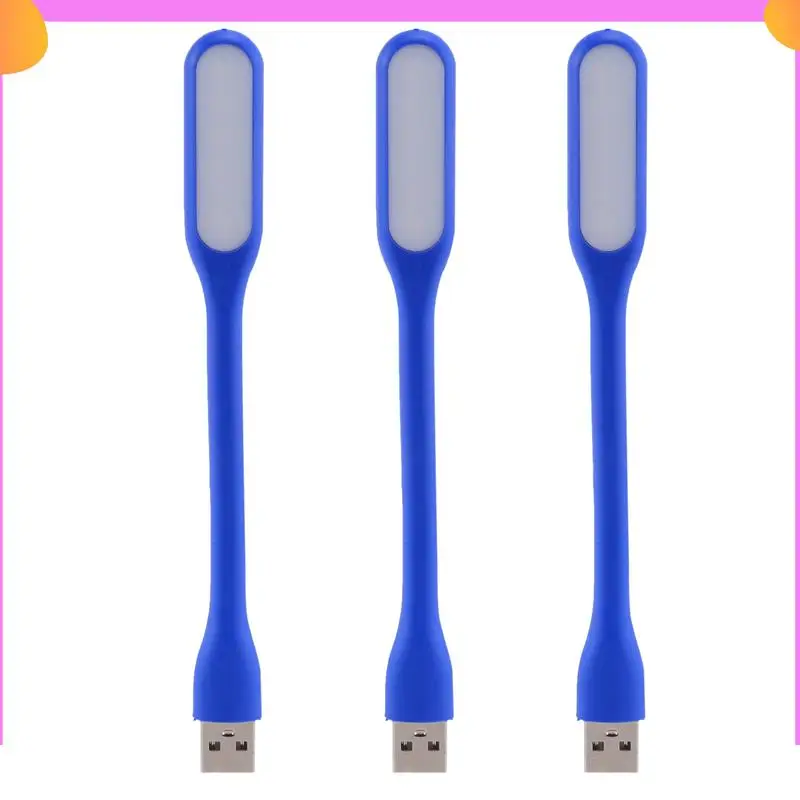 

A23P 3X Flexible USB Portable Mini LED Lamp 5V 1.2W For Table Light Random Color