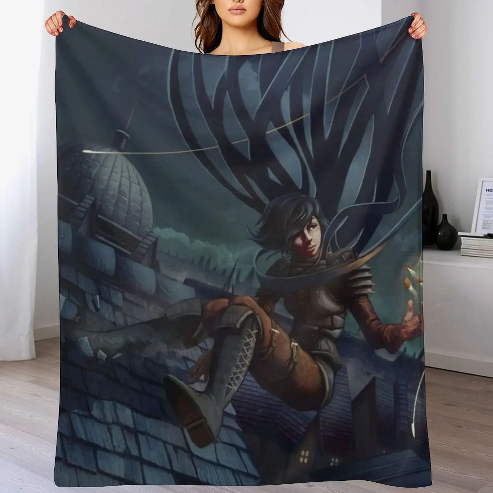 

Mistborn Novel Series by Brandon Sanderson - Graphical Character Art 5 Throw Blanket Wedding gift blanket for couple