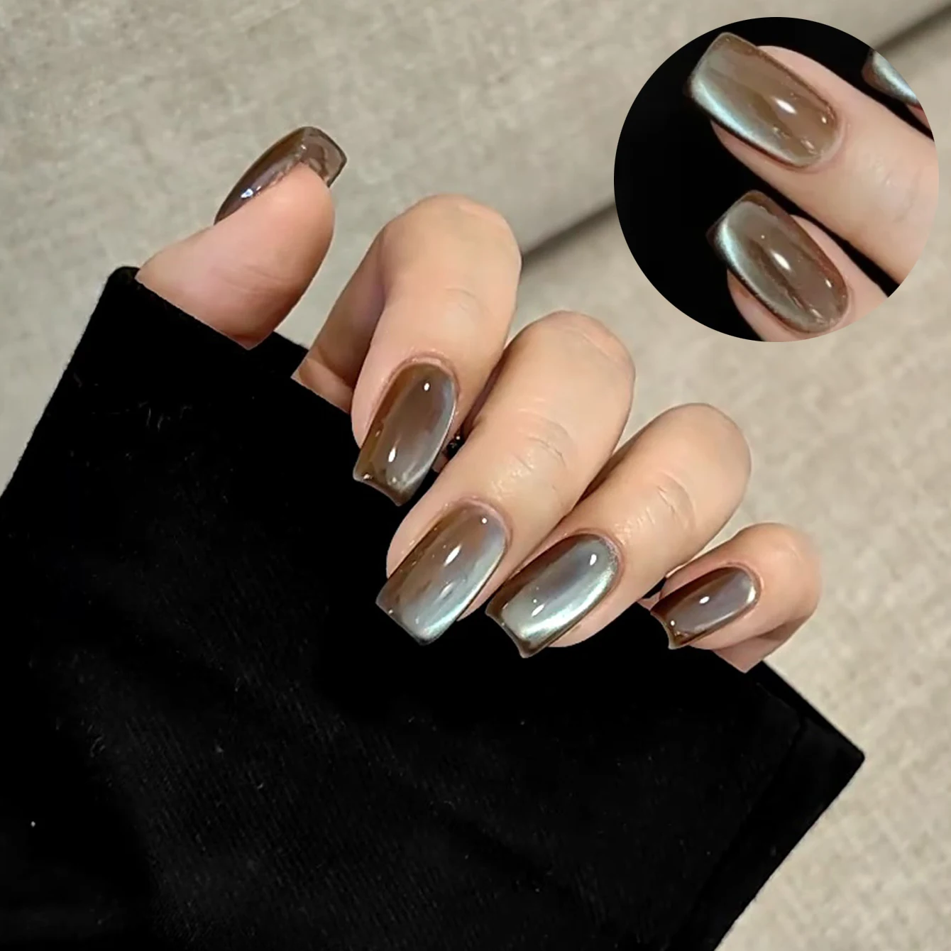 2026 Hit Item – Skin-Brightening Sea Salt Water Glass Bead Cat Eye Gel Polish, High-End Finish