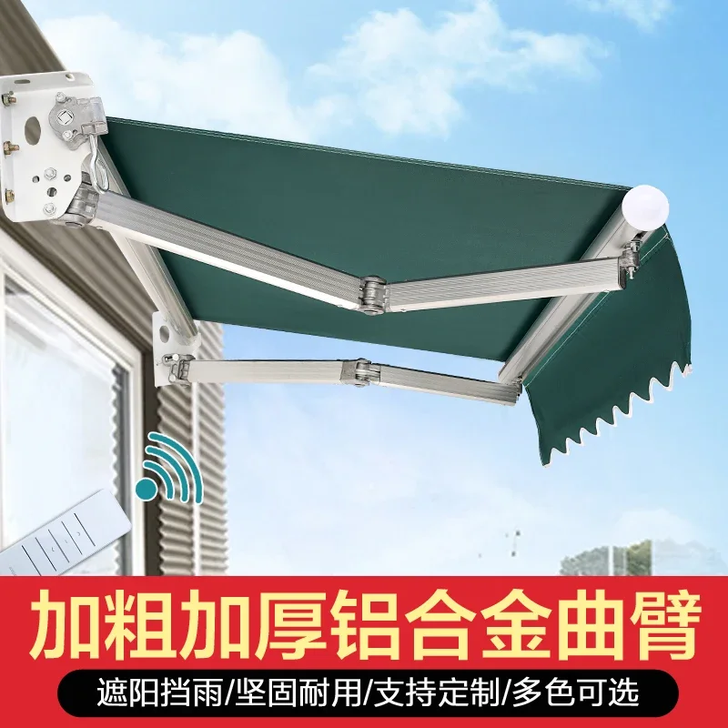 Sunroof Folding and Retractable Hand Operated Electric Retractable Sunroof Balcony Outdoor Tarpaulin Courtyard Face Canopy