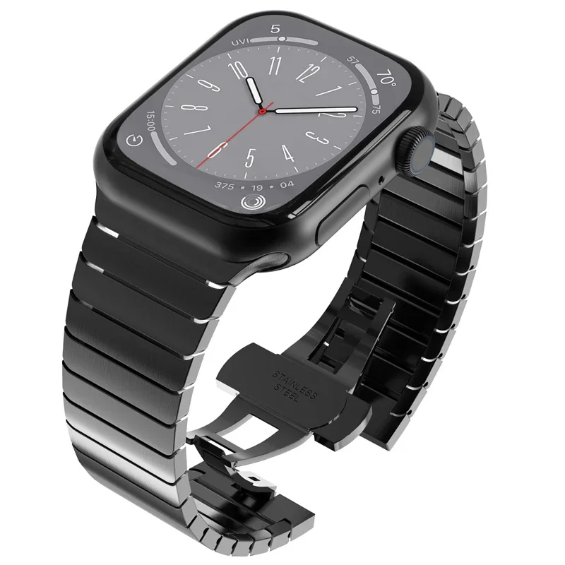 

Stainless Steel strap for Apple Watch bands Ultra 2 49mm 44mm 40mm 45mm 41mm 38/42mm Metal Bracelet iWatch series 9 8 7 6 5 4 SE