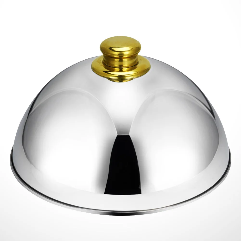 

Stainless Steel Food Cover Dome Golden Bead 12.5inch Dust Lid for Home Restaurant Hotel Food Storage Protection