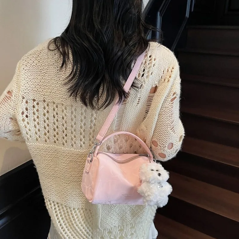 

Retro Nostalgic Leather Diaper Bag Luxury Paris High End Vintage Design Casual Crossbody Tote Bag Practical Mommy Daily Travel