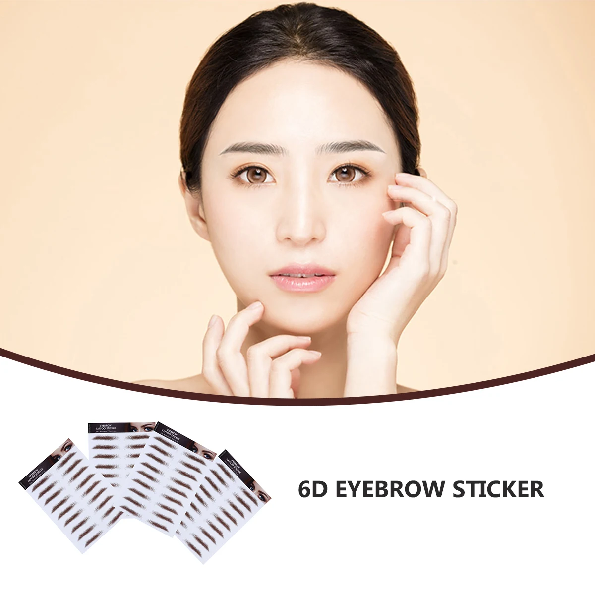

Eyebrow Sticker Black False Eyebrows Cosmetics Fake Eyelashes Stencils over Plucked
