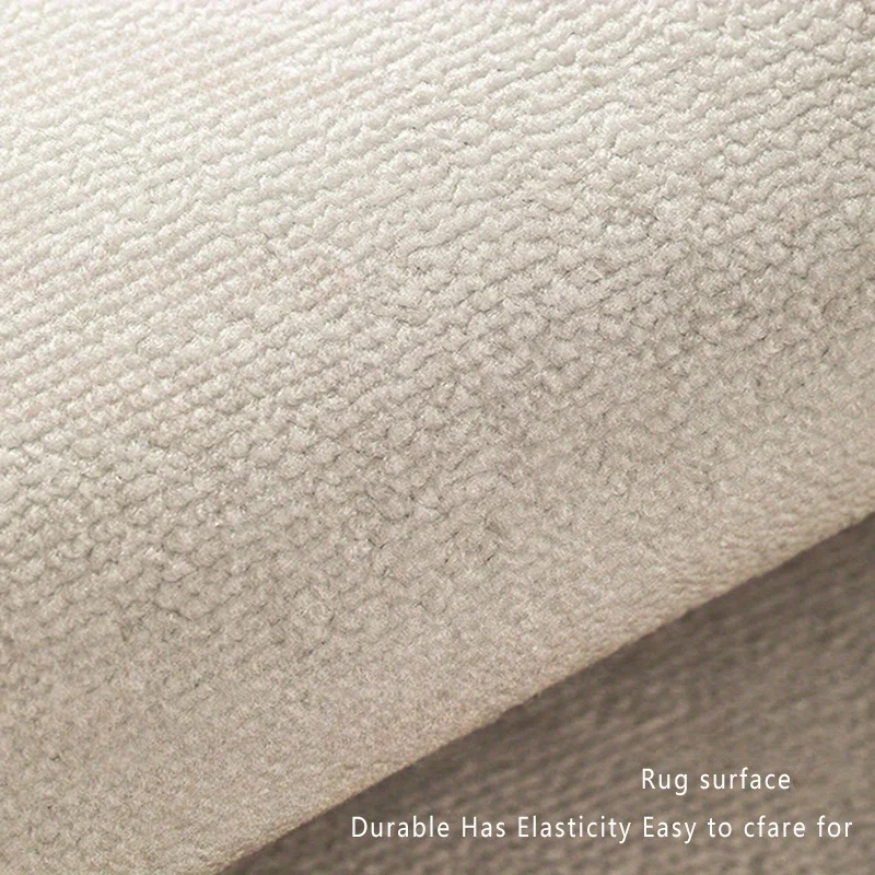 Modern Simple Beige Bedroom Study Carpet Line Design Computer Chair Rug Special Corrugated Pattern Dressing Table Non-slip Mat