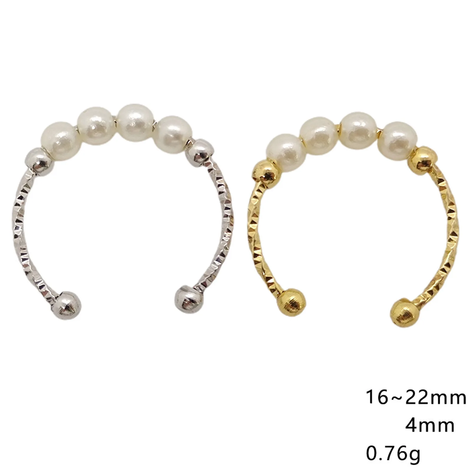 1PC Adjustable Anxiety Ring fidget Women Girl Gypsophila Pear Finger Rings With Spiral Bead Relief Antistress Rotate Jewelry