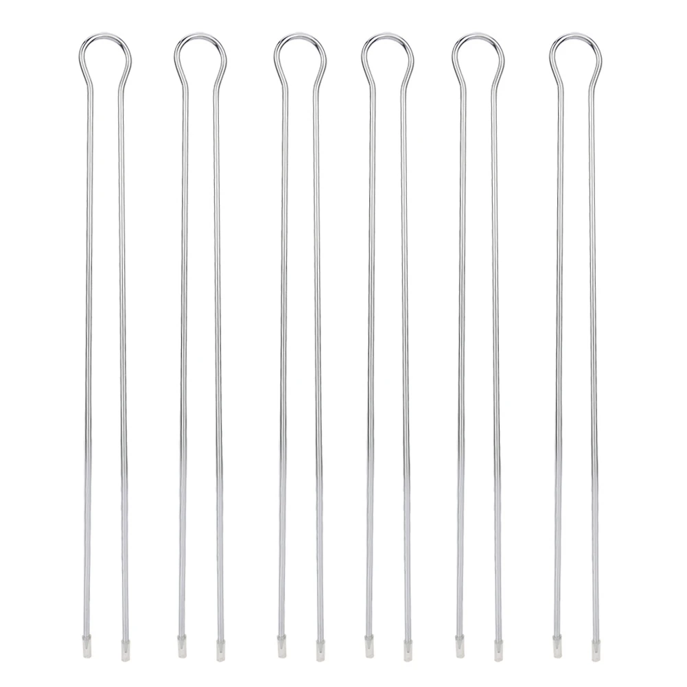 

6Pcs BBQ Skewers Set, Metal Grilling Forks, Outdoor Camping BBQ Skewers for Chicken Wings and Sausages for Camping Trips, Picnic