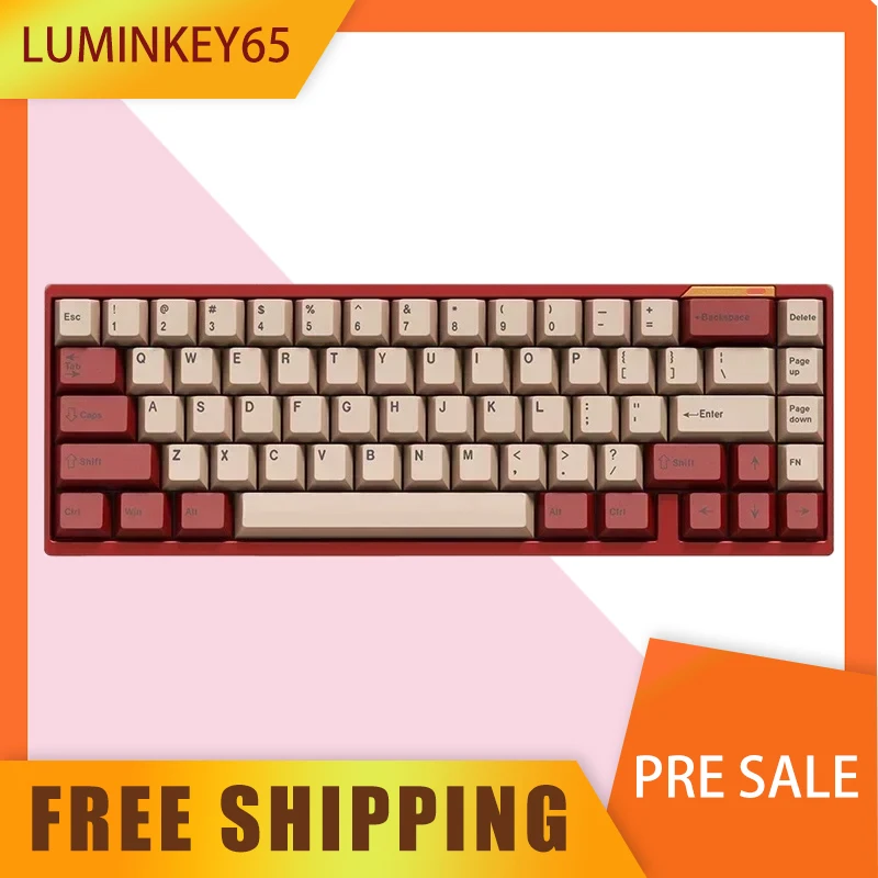 

Luminkey 65 Keyboard Aluminum Alloy Three Mode Customized Hot Swap Gaming Mechanical Keyboard Gasket Ergonomics Pc Gamer Mac