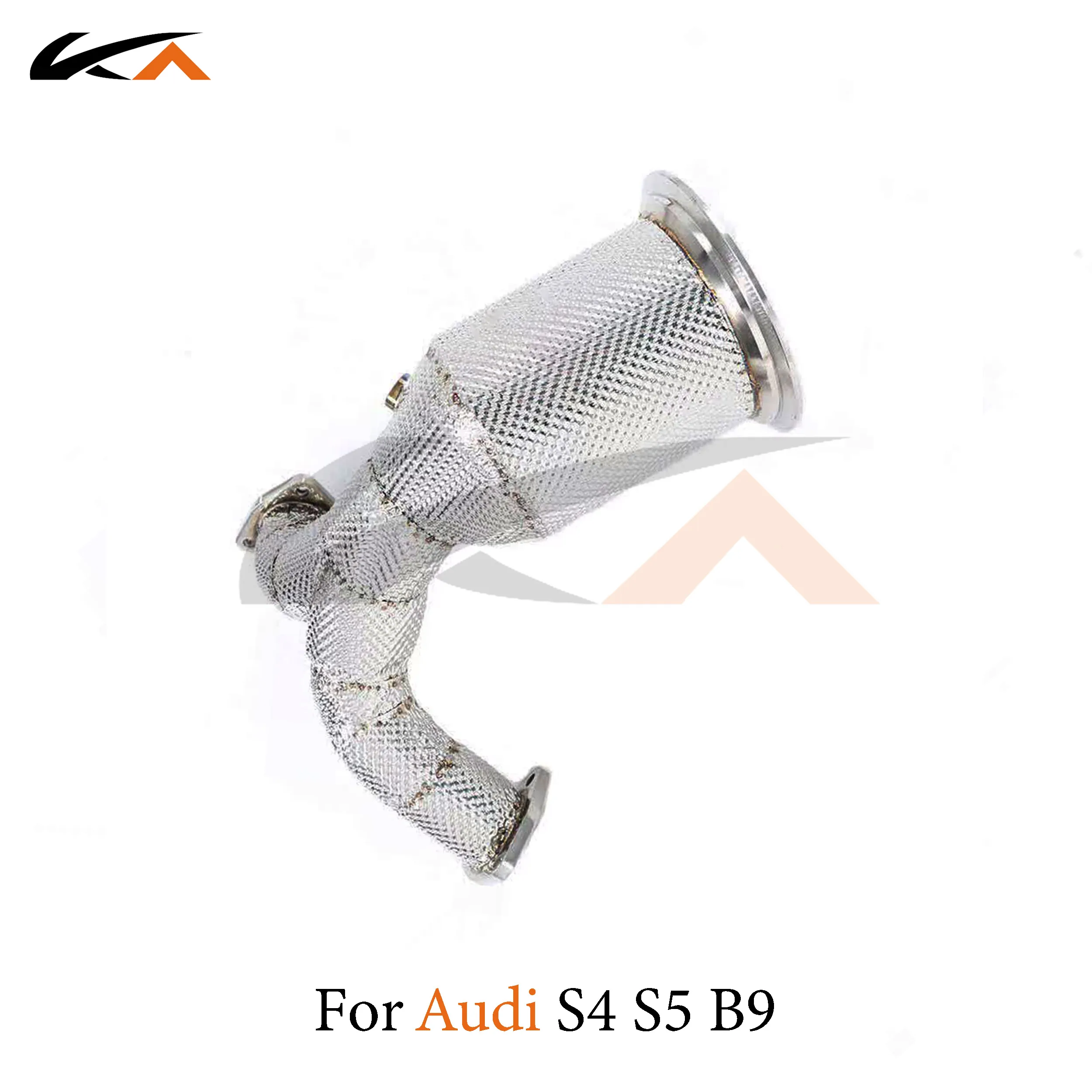 

KA Tuning exhaust system header stainless downpipe for Audi S4 S5 B9 3.0T axle pipe performance catalysis heat shield