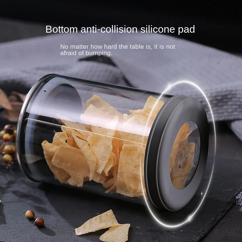 European Food Grade 304 Stainless Steel Storage Jar Transparent Glass Jar Jam Honey Bottle Sealed Tank Kitchen Food Snack Tank