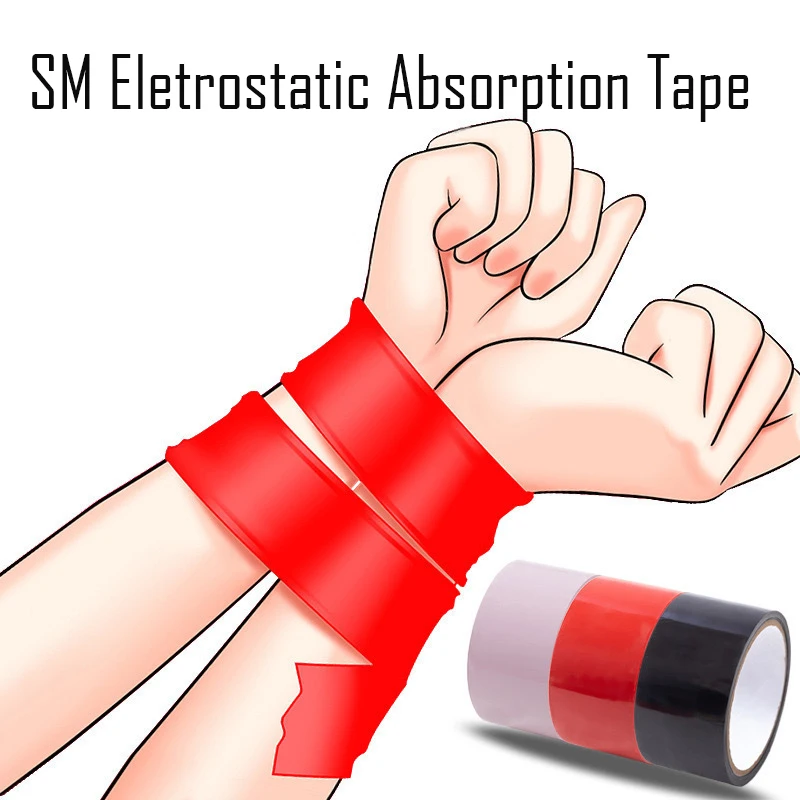 SM Sex Tapes BDSM Restraint Electrostatic Adsorption Tape Adult Couple Game Tool Handcuffs Leg Restraint Tape Bed Restraints Set